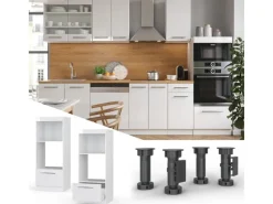 Vicco Mikrowellenschrank Fame-Line Küchenregal für die Mikrowelle Hochglanz/ 60 cm Offen< Gefrierschränke|Küchenregale