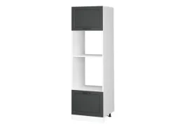 Clearance Vicco Mikrowellenschrank R-Line Küchenregal für die Mikrowelle Anthrazit Landhaus/Weiß 60 cm Anthrazitgrau