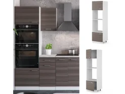 Küchenregale<Vicco Mikrowellenschrank R-Line Küchenregal für die Mikrowelle Grau/Weiß 60 cm