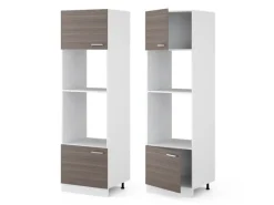 Küchenregale<Vicco Mikrowellenschrank R-Line Küchenregal für die Mikrowelle Grau/Weiß 60 cm