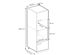 Sale Vicco Mikrowellenschrank R-Line Küchenregal für die Mikrowelle Weiß Landhaus/Anthrazit 60 cm