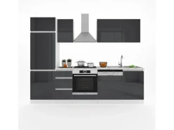 Vicco Optima Küchenzeile Hochglanz 270 cm ohne ArbeitsplattegrifflosOptima ohne E-Geräte< Einbauküchen