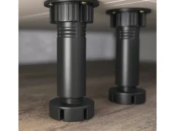 Best Vicco Optima Küchenzeile /Weiß 270 cm ohne Arbeitsplatte mit LED-LeistenOptima ohne E-Geräte Edelgrau