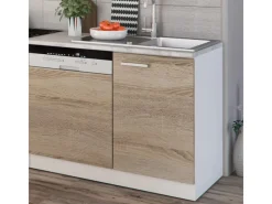 Sale Vicco Optima Küchenzeile Sonoma 270 cm ohne Arbeitsplatte mit LED-LeistenOptima ohne E-Geräte Sonoma Eiche