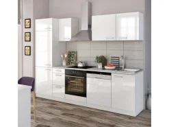 Sale Vicco Optima Küchenzeile 270 cm ohne ArbeitsplatteOptima ohne E-Geräte Weiß