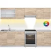 Vicco Raul Küchenzeile Sonoma 270 cm AP Marmor mit LED-LeistenRaul ohne E-Geräte< Einbauküchen