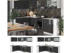 Winkelküchen<Vicco Rick Eckküche Weiß/ 267 x 167 cm AP MarmorRick ohne E-Geräte