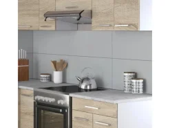 Vicco Rick Eckküche Weiß/Sonoma 207 x 167 cm AP MarmorRick ohne E-Geräte< Winkelküchen|Einbauküchen