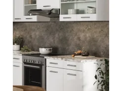 Vicco Rick Eckküche / Hochglanz 267 x 167 cm AP MarmorRick ohne E-Geräte< Winkelküchen