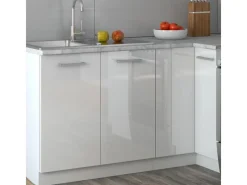 Vicco Rick Eckküche / Hochglanz 187 x 167 cm AP MarmorRick ohne E-Geräte< Winkelküchen