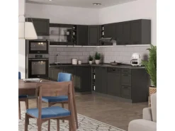 Vicco R-Line Eckküche Landhaus/ 237 x 247 cm AP ohne E-Geräte< Winkelküchen