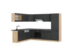 Vicco R-Line Eckküche Anthrazit Landhaus/Goldkraft Eiche 227 x 287 cm AP Anthrazit ohne E-Geräte< Winkelküchen