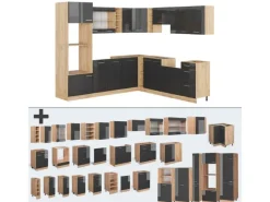 Vicco R-Line Eckküche /Goldkraft Eiche 237 x 247 cm AP Eiche ohne E-Geräte< Winkelküchen|Kochfelder