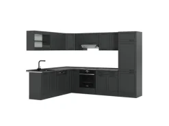 Vicco R-Line Eckküche Landhaus/ 227 x 287 cm AP ohne E-Geräte< Winkelküchen