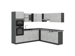 Vicco R-Line Eckküche /Anthrazit 237 x 247 cm AP Anthrazit ohne E-Geräte< Winkelküchen|Einbauküchen