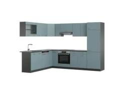 Vicco R-Line Eckküche Blau-Grau/Anthrazit 227 x 287 cm AP Anthrazit ohne E-Geräte< Winkelküchen|Einbauküchen