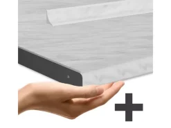 Sale Vicco R-Line Eckküche Bordeaux Hochglanz/Weiß 227 x 287 cm AP Marmor ohne E-Geräte Brilliant Bordeaux