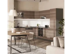 Winkelküchen|Herde<Vicco R-Line Eckküche /Anthrazit 227 x 287 cm ohne Arbeitsplatte ohne E-Geräte