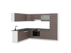 Sale Vicco R-Line Eckküche /Weiß 227 x 287 cm AP Anthrazit ohne E-Geräte Edelgrau