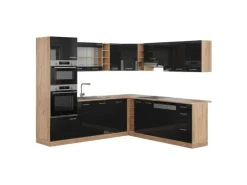 Kücheninseln|Winkelküchen<Vicco R-Line Eckküche /Goldkraft Eiche 237 x 247 cm AP Eiche ohne E-Geräte