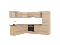 Vicco R-Line Eckküche Sonoma/Goldkraft Eiche 227 x 287 cm ohne Arbeitsplatte ohne E-Geräte< Winkelküchen|Herde