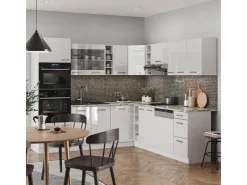 Winkelküchen|Küchenregale<Vicco R-Line Eckküche Hochglanz/ 237 x 60 cm ohne Arbeitsplatte ohne E-Geräte