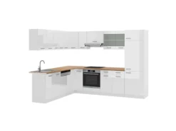 Winkelküchen|Zubehör Für Küchenarmatur<Vicco R-Line Eckküche Hochglanz/ 227 x 287 cm AP Eiche ohne E-Geräte