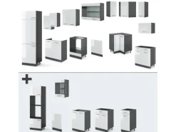 Vicco R-Line Eckküche /Anthrazit 227 x 287 cm ohne Arbeitsplatte ohne E-Geräte< Winkelküchen|Einbauküchen