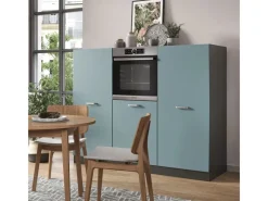 New Vicco R-Line Einbauküche Blau-Grau/Anthrazit 180 cm ohne Arbeitsplatte ohne E-Geräte Blaugrau