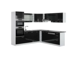 Vicco R-Line Einbauküche in L-Form /Weiß 237 x 247 cm AP Anthrazit ohne E-Geräte< Winkelküchen|Einbauküchen