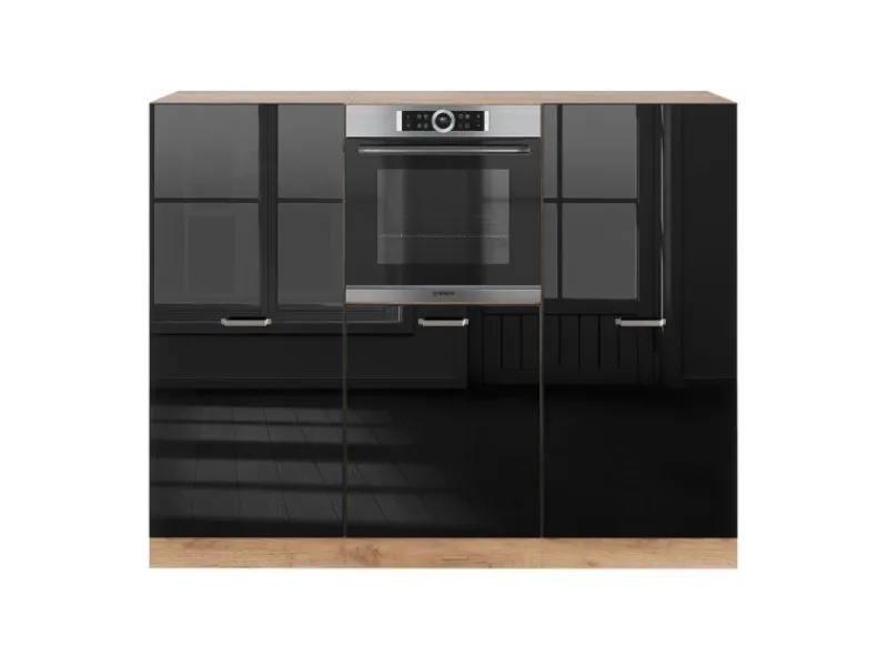 Vicco R-Line Einbauküche /Goldkraft Eiche 180 cm ohne Arbeitsplatte ohne E-Geräte< Einbauküchen