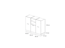 Vicco R-Line Einbauküche /Goldkraft Eiche 180 cm ohne Arbeitsplatte ohne E-Geräte< Einbauküchen