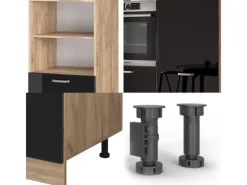 Vicco R-Line Einbauküche /Goldkraft Eiche 180 cm ohne Arbeitsplatte ohne E-Geräte< Einbauküchen