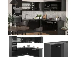 Vicco R-Line Einbauküche /Anthrazit 237 x 60 cm ohne Arbeitsplatte ohne E-Geräte< Winkelküchen