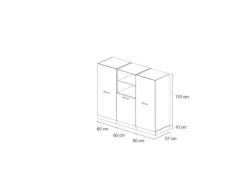 Vicco R-Line Einbauküche /Weiß 180 cm ohne Arbeitsplatte ohne E-Geräte< Einbauküchen