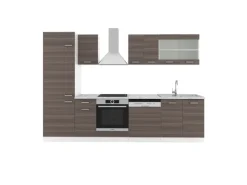 Hot Vicco R-Line Küche /Weiß 300 cm AP Marmor ohne E-Geräte Edelgrau