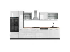 Vicco R-Line Küche /Anthrazit 350 cm mit HochschrankAP Eiche ohne E-Geräte< Einbauküchen