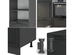 Einbauküchen<Vicco R-Line Küchenblock Landhaus/ 180 cm ohne Arbeitsplatte ohne E-Geräte