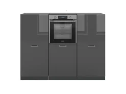 Clearance Vicco R-Line Küchenblock Hochglanz/ 180 cm ohne Arbeitsplatte ohne E-Geräte Anthrazit