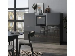 Clearance Vicco R-Line Küchenblock Hochglanz/ 180 cm ohne Arbeitsplatte ohne E-Geräte Anthrazit