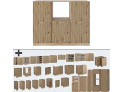 Hot Vicco R-Line Küchenblock Artisan-Eiche/Goldkraft Eiche 180 cm ohne Arbeitsplatte ohne E-Geräte Artisan Eiche