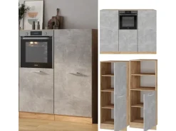 Zubehör Für Küchenarmatur|Herde<Vicco R-Line Küchenblock /Goldkraft Eiche 180 cm ohne Arbeitsplatte ohne E-Geräte