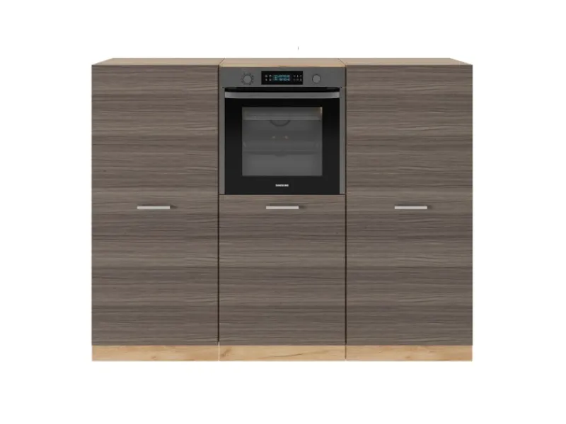 Vicco R-Line Küchenblock /Goldkraft Eiche 180 cm ohne Arbeitsplatte ohne E-Geräte< Einbauküchen