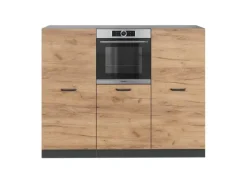 Vicco R-Line Küchenblock Goldkraft Eiche/Anthrazit 180 cm ohne Arbeitsplatte ohne E-Geräte< Einbauküchen
