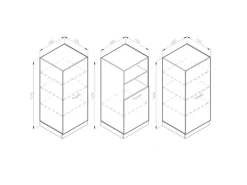 Vicco R-Line Küchenblock Goldkraft Eiche/Anthrazit 180 cm ohne Arbeitsplatte ohne E-Geräte< Einbauküchen