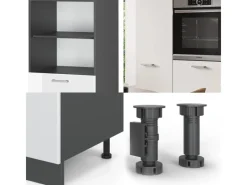 Einbauküchen<Vicco R-Line Küchenblock /Anthrazit 180 cm ohne Arbeitsplatte ohne E-Geräte