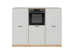 Einbauküchen<Vicco R-Line Küchenblock Weiß Landhaus/Goldkraft Eiche 180 cm ohne Arbeitsplatte ohne E-Geräte