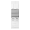 Vicco R-Line Küchenblock Weiß Hochglanz 60 cm AP Marmor ohne E-Geräte< Miniküchen