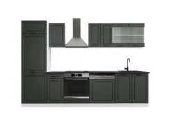 Vicco R-Line Küchenzeile Anthrazit Landhaus/Weiß 300 cm AP Anthrazit ohne E-Geräte< Einbauküchen