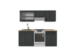 Einbauküchen<Vicco R-Line Küchenzeile Landhaus/ 200 cm ohne Arbeitsplatte ohne E-Geräte